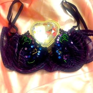 Zebra sequin bra size medium